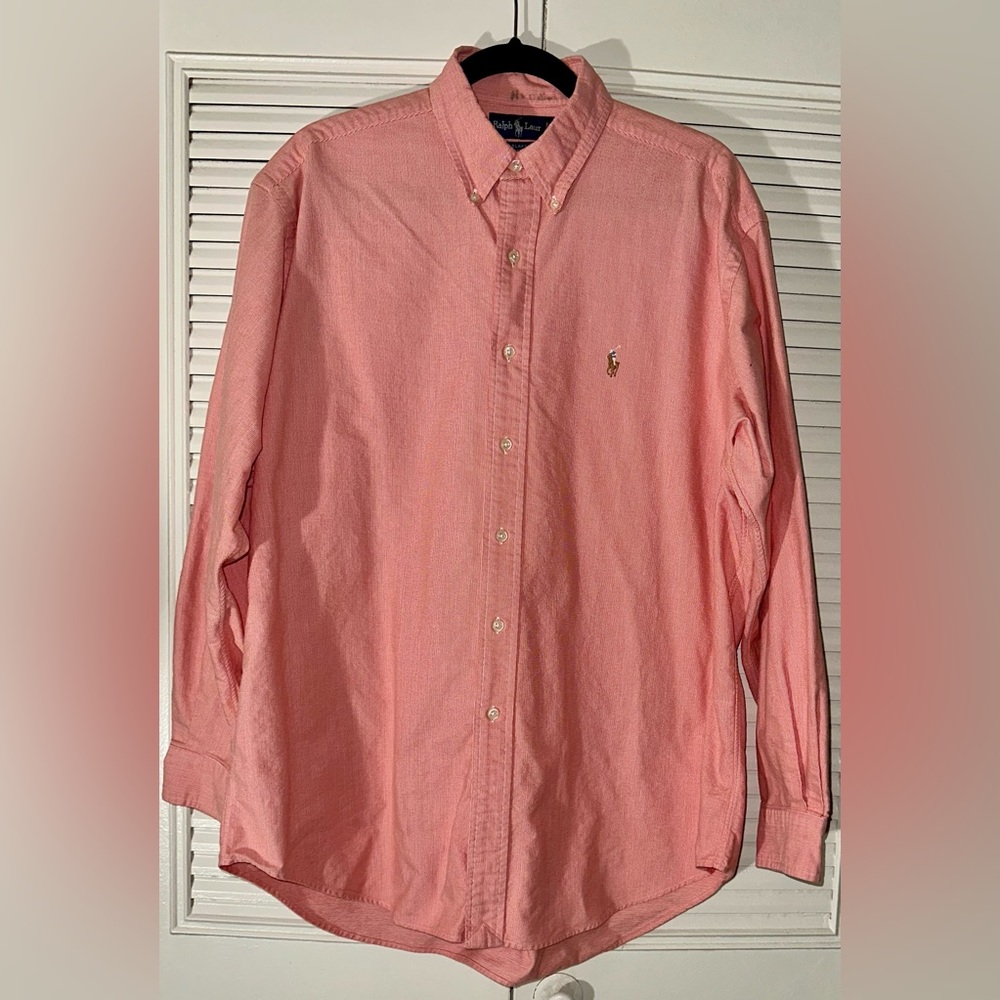 Ralph Lauren Blake‎ Cotton Button Down Small Gingham Shirt Size L  *READ DESC*